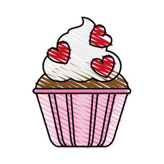 cupcake vector illustration