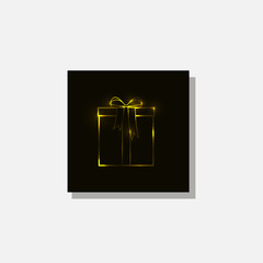 Gift box is golden color