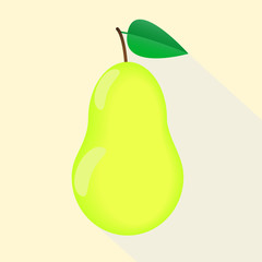 Pear yellow with leaves