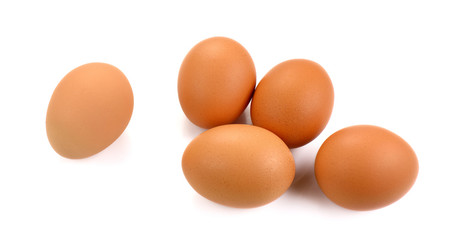 eggs isolated on white background