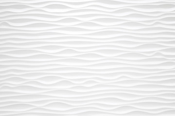 Fototapeta Texture pattern of modern white seamless wave wall for background obraz
