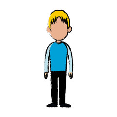 standing man character people casual clothes