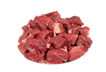 Obraz premium Fresh raw meat on white background
