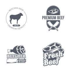 Butcher Shop vintage emblem beef meat products