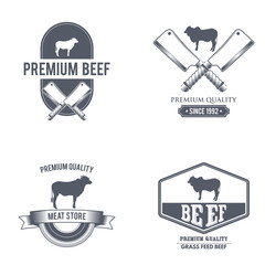 Butcher Shop vintage emblem beef meat products