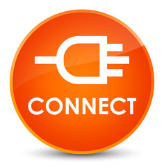 Connect elegant orange round button