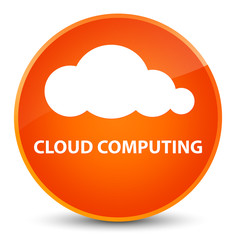 Cloud computing elegant orange round button