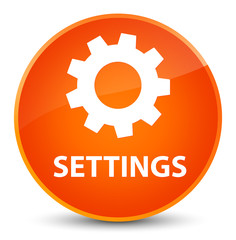 Settings elegant orange round button