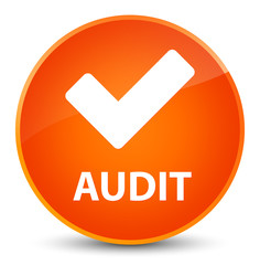 Audit (validate icon) elegant orange round button