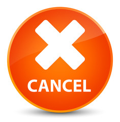 Fototapeta premium Cancel elegant orange round button
