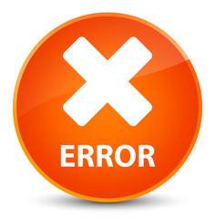 Fototapeta premium Error (cancel icon) elegant orange round button
