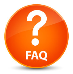 Faq (question icon) elegant orange round button