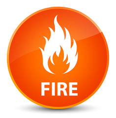 Fire elegant orange round button