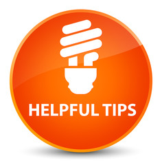 Helpful tips (bulb icon) elegant orange round button