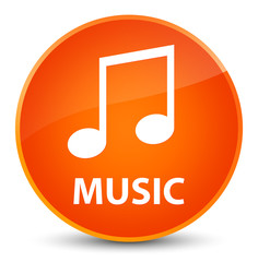 Music (tune icon) elegant orange round button