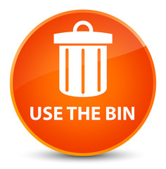 Use the bin (trash icon) elegant orange round button