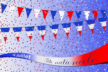 Obraz premium 14 juillet. Fête nationale (fb) 