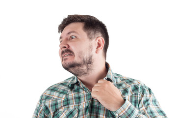 Obraz premium 30 years old office manager man feel Stress