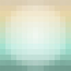 Vector gradient background in shades of green made from monochrome squares of pixels
