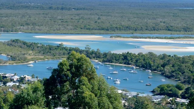 Noosa Heads is a tourist town and boating center in the Shire of Noosa on the Sunshine Coast, Queensland, Australia.