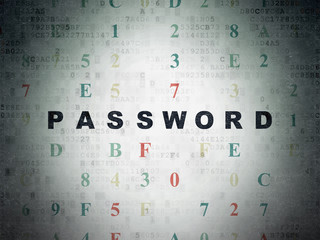Obraz premium Privacy concept: Password on Digital Data Paper background