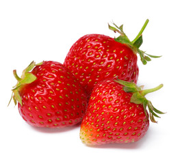 Strawberry isolated on white background. close up
