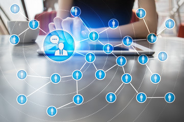 People icon network. SMM. Social media marketing.