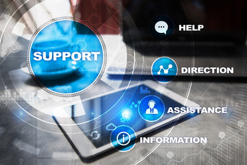 Technical support. Customer help. Business and technology concept.