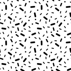 Black granules.Monochrome geometric seamless pattern. Vector texture with granules.Vector seamless lines pattern.Abstract geometric background design