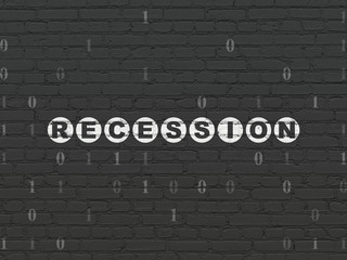 Fototapeta na wymiar Business concept: Recession on wall background