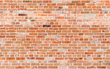 Fototapeta na wymiar Red old brick wall