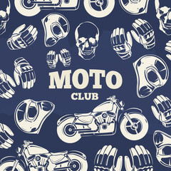 Moto club grunge vintage background