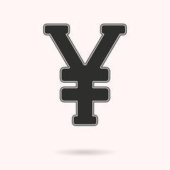 Yen vector icon.
