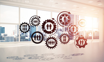 Networking and wireless connection as concept for effective mode