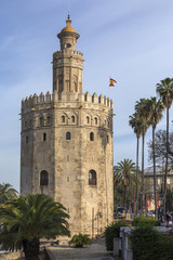 Fototapeta na wymiar Torre Del Oro - Seville - Spain