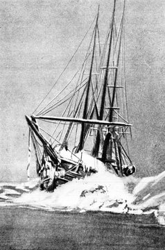 Nansen's ship Fram in the Arctic ice, January 1895