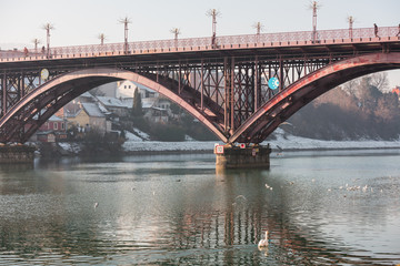 Fototapeta na wymiar Slovenia, Maribor's bridge