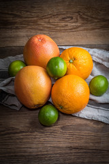 Fresh juicy citrus fruits.