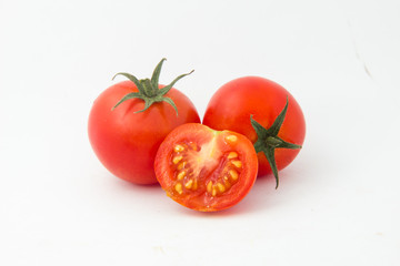 tomatoes isolated on white