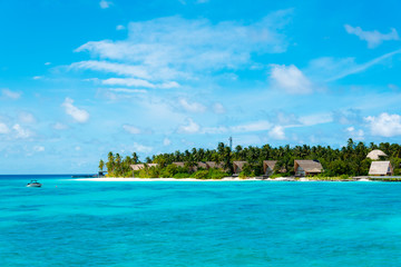 beach villas on a tropical island