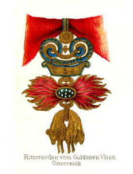 Order Of The Golden Fleece, Austrian Branch (from Meyers Lexikon, 1896, 222/223)