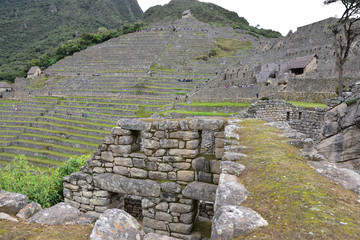 Terrasses incas du Machu Picchu au Pérou
