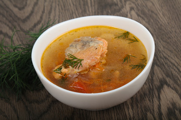 Salmon soup