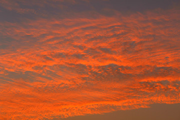 orange sunset sky cloud