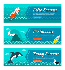 Travel and vacation vector banners