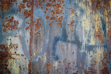 Rusty steel wall background