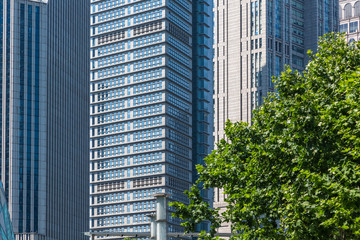 detail shot of modern architecture facade,business concepts,in city of China.