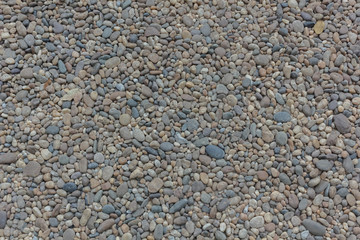Gravel on the road surface