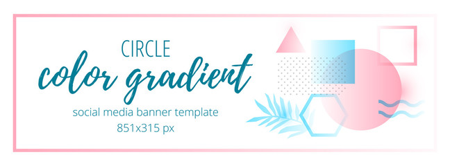 Abstract geometric banner template circle cover