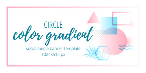 Abstract geometric banner template circle tw